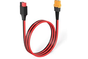 ELFCULB XT60 to Anderson Adapter, 10AWG XT60 Female to Anderson Connector Cable for Portable Power Station UAV RC Battery (2FT)