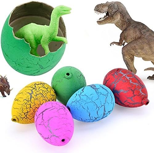 Queenfashion 60pcs/pack Colorful Magic Cute Hatching Growing Dinosaur Eggs