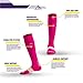 NEWZILL Medical Compression Socks for Women & Men Circulation 20-30 mmHg, Best for Running Athletic Hiking Travel Flight Nurses (Pink, L/XL)