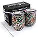SSAWcasa Stemless Wine Glasses Unbreakable,2 Pack 12oz Wine Tumbler with Lid,Double-Insulated Stainless Steel Wine Beverage Cup for Champagne,Cocktails,Coffee, Drinks,Party,Pool,Gift (Rhombus)