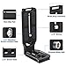 GEEKOTO L-Shaped Quick Release Plate Aluminum Bracket for DSLR and MLC Adapt Tripod Head with 1/4 Screw and ARCA Standard Head