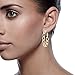 Gemini Women Jewelry 18K Gold Fill Swarovski Zirconia Big Round Hoop Pierced Earring Women Gift Sz 4cm