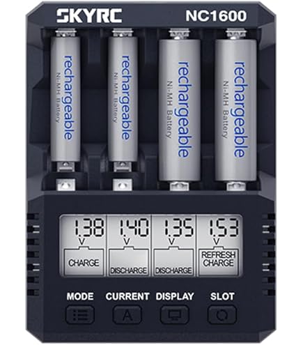 Nuovo SKYRC NC2200 12V/2.0A 4 slot AA AAA Caricabatteria e analizzatore Caricabatterie NiMH/NiCD  26