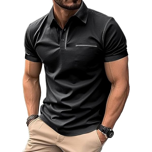 Amazon.com: KGKQHKQ Men's Short Sleeve Polo Shirts Button