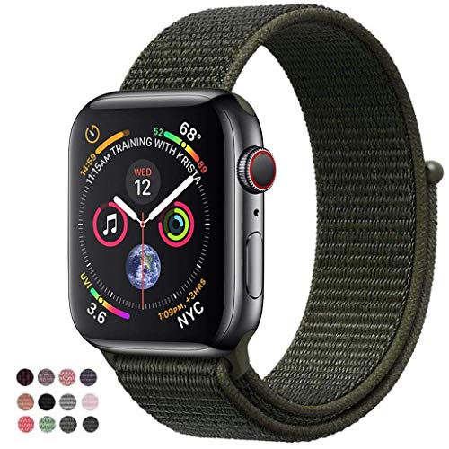 VATI Band Compatible with Watch Band 38mm 42mm 40mm 44mm Soft Breathable Nylon Sport Band Adjustable Wrist Strap Replacement Band Compatible with 2018 Watch Series 4/3/2/1