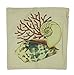 CJESLNA 4 Pack Ocean Theme Squre Cotton Linen Throw Pillow Cushion Cover Case Conch Shell 17