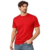 Men’s T-Shirt 100% Cotton Premium Crew Neck, Short Sleeve, Regular Fit, Solid Casual Tee