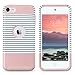 ULAK Case for iPod Touch 5 & 6, Slim Fit Dual Layer Hybrid Protective Case Hard Cover for Apple iPod Touch 5 6th Generation(Minimal Rose Gold Stripes)