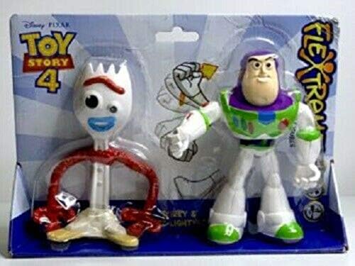 Amazon.com: Disney Toy Story 4 Flextreme Jumbo tamaño figuras plegables 7 pulgadas – Woody, Buzz Lightyear, Forky \u0026 Bo Peep, Toy Story 4, juego de 2: Toys \u0026 Games