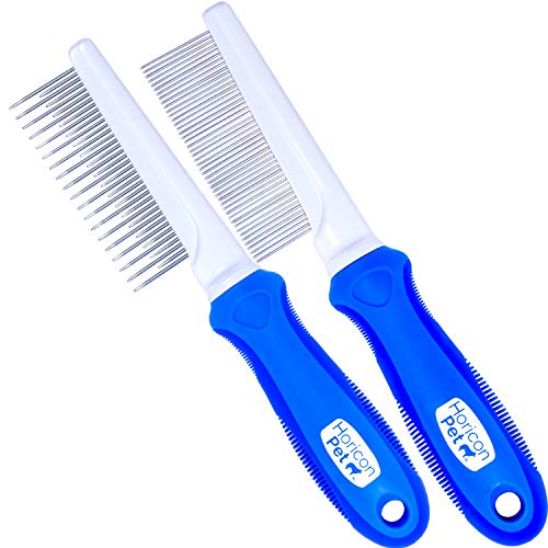 Horicon Pet Detangling and Grooming Comb Set for Dogs, Cats, Small Animals