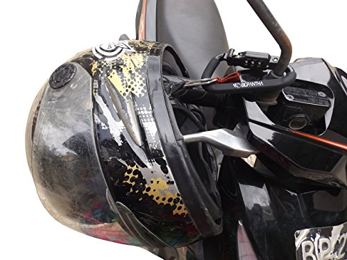 Купить BigPantha Motorcycle Helmet Lock & Cable. Sleek Black Tough