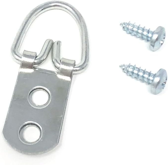 Heavy Duty DRing Picture Hangers 2 Hole with Screws 100 Pack 40