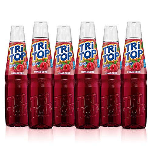 TRi TOP Himbeere | kalorienarmer Sirup für Erfrischungsgetränk, Cocktails oder Süßspeisen | wenig Zucker (6 x 600ml)