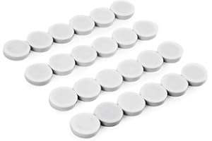 Bullseye Office 24 Round White Fridge Magnets, Button Shaped, Small Colorful Magnetic Discs for Kitchen, Cabinet or Classroom