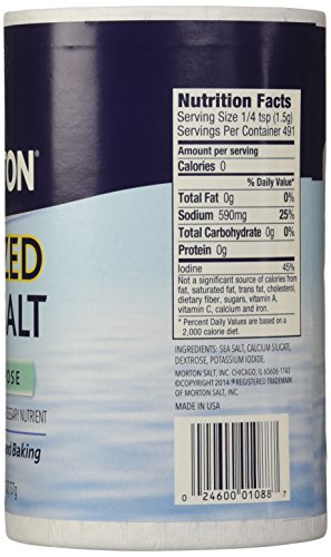 Morton Salt Iodized Sea Salt, 26 oz, 2 pk - Thumbnail 4