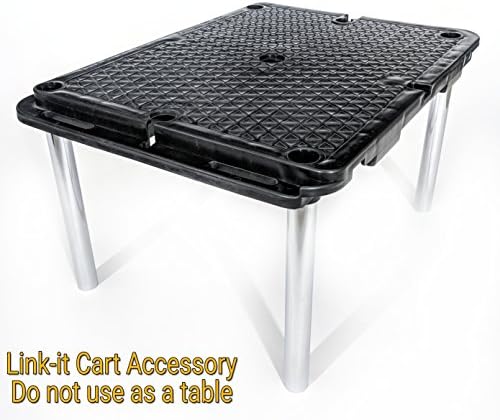 LapWorks Link-It Mini Tier Half-Height Poles and Platform - Accessory for Link-It Utility Modular, Multipurpose Rolling Cart