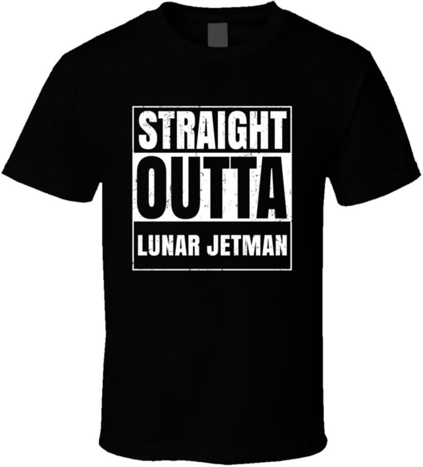 Straight Outta Lunar Jetman Favorite Video Game Cool Parody T Shirt