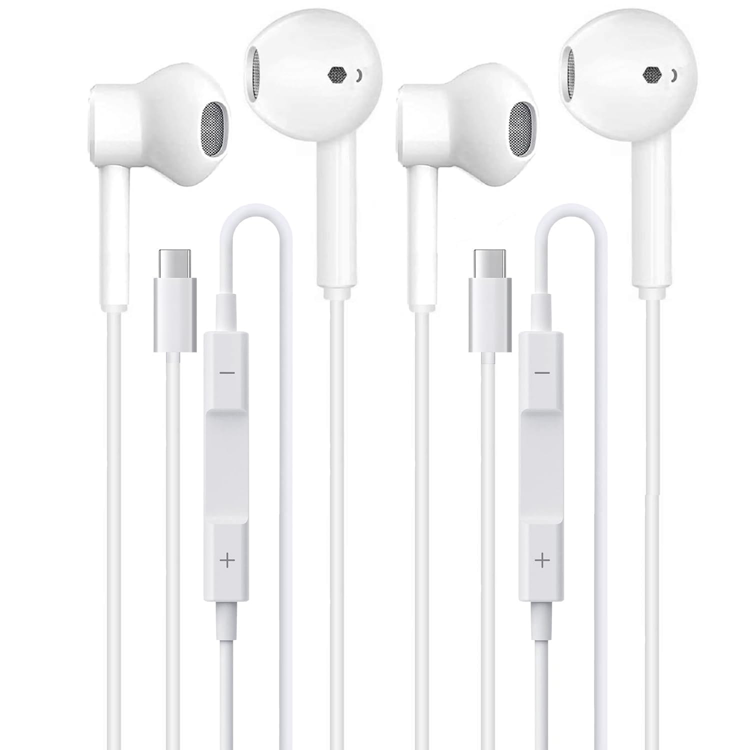 GIJIVCOZ Earbuds/Headphones/Earphones Wired in Ear Headphone Plug Built-in Microphone & Volume Control for iPhone Android Phone PC Computer Laptop