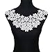 HOMEIDOL 4PCS White Embroidered Lace Neckline Collar Floral,4 Style for Scrapbooking Embossed Sewing/Wedding Dress Motif Applique DIY Clothing