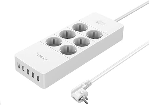 ORICO 6 Tomas Regleta Enchufes con 5 USB Puertos (5V/8A): Amazon.es: Electrónica