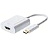 CableCreation Gold USB 3.1 Type C (USB-C) to HDMI Adapter (DP Alt Mode) for Apple The New Macbook/ Chromebook Pixel/Dell XPS 13/Yoga 900/Asus Zen AIO/Lumia 950/950XL,White