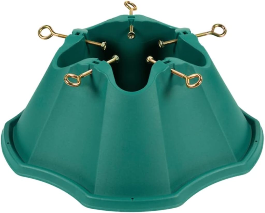 Tree Stands - Rocky Mountain Goods Christmas Tree Stand for Live Tree with Water - Up to 10 Foot Tree - 5 Secure Eye Bolts - Steel Spike for Stability - Easy Watering for 2 Gallons - Install Real Tree in Minutes