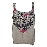 Mogul Interior Womens Gray Sexy Blouse Spaghetti Strap Summer Chic Tank Top M