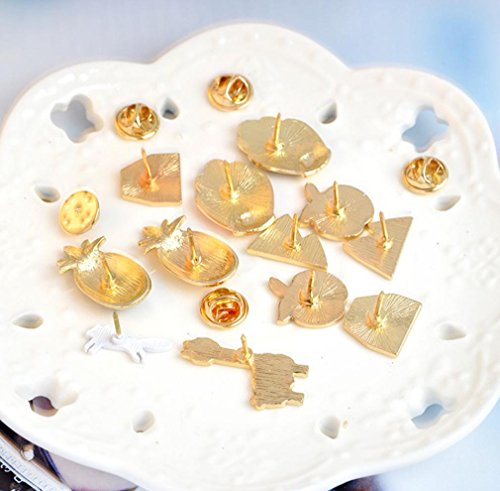 image for Souarts Crow Rainbow Pineapple Enamel Brooch Pin Badge for Clothes Bag