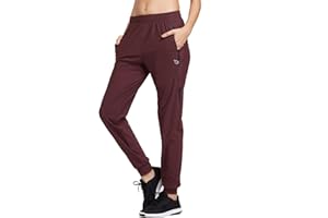 baleaf Women's Joggers Running Pants Quick Dry Lightweight Workout with Zipper Pockets Drawstring Hiking Travel Gym