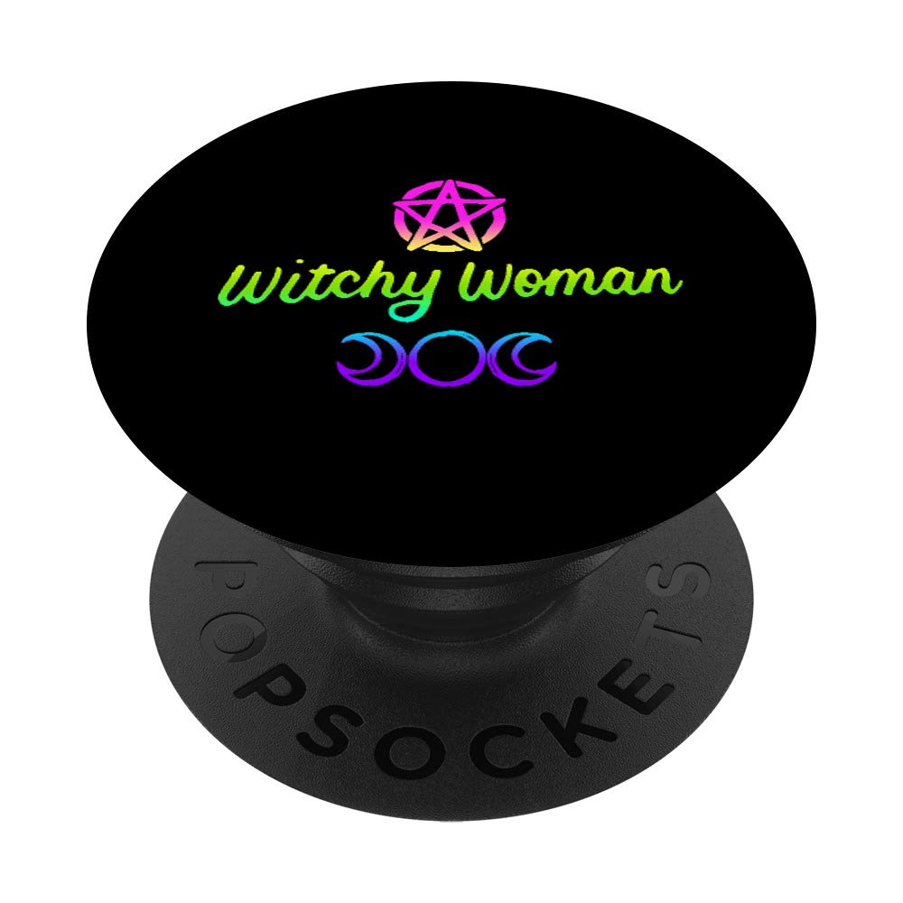 Witchy Woman, Witch Wiccan Pagan Gifts Halloween PopSockets PopGrip: Swappable Grip for Phones & Tablets