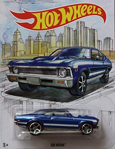 Detroit MUscle HOT Wheels Walmart Exclusive Blue '68 NOVA DIE-CAST, WAL-MART Exclusive 1968 Chevy NOVA