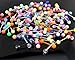 BODYA Wholesale Assorted 100 14g Mixed Uv Acrylic Ball Tongue Rings Lot Barbells Stainless Steel Body Jewelry
