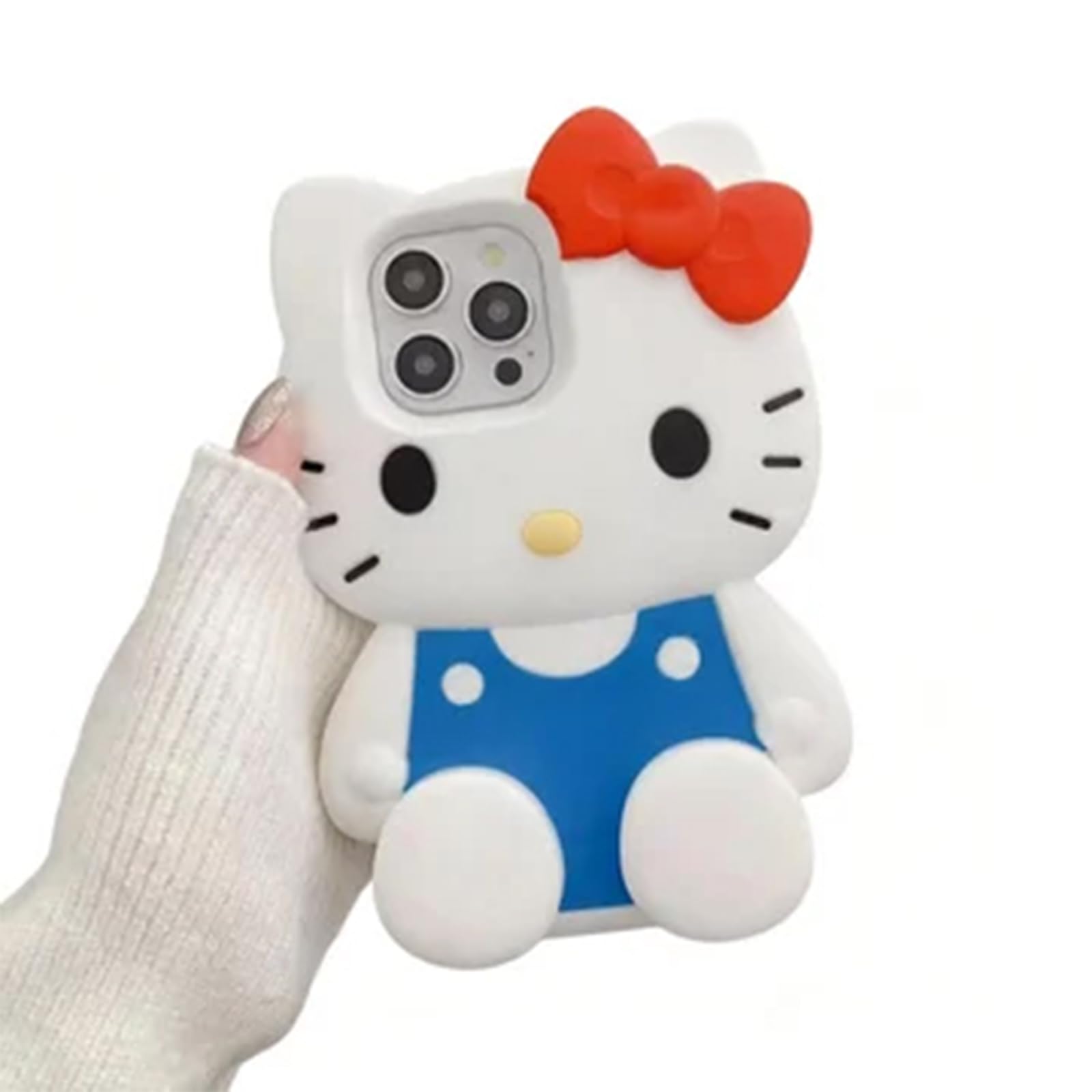 CLQLC Anime Cat Soft Silicone Case for iPhone 12/13 Pro Max,Fashion Kawaii Soft Silicone Animal tective Gel Shockof Gel Back Cover