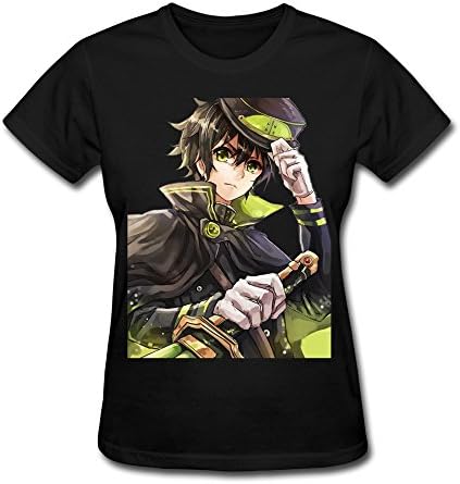 Sept Generic Women's Owari No Seraph Anime T-shirt Black