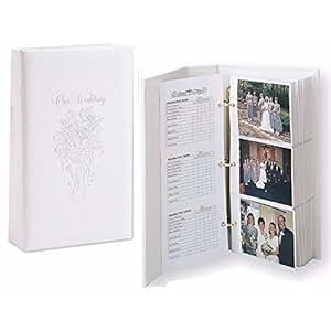 Amazon.com : OUR WEDDING 3-ring pocket embossed white