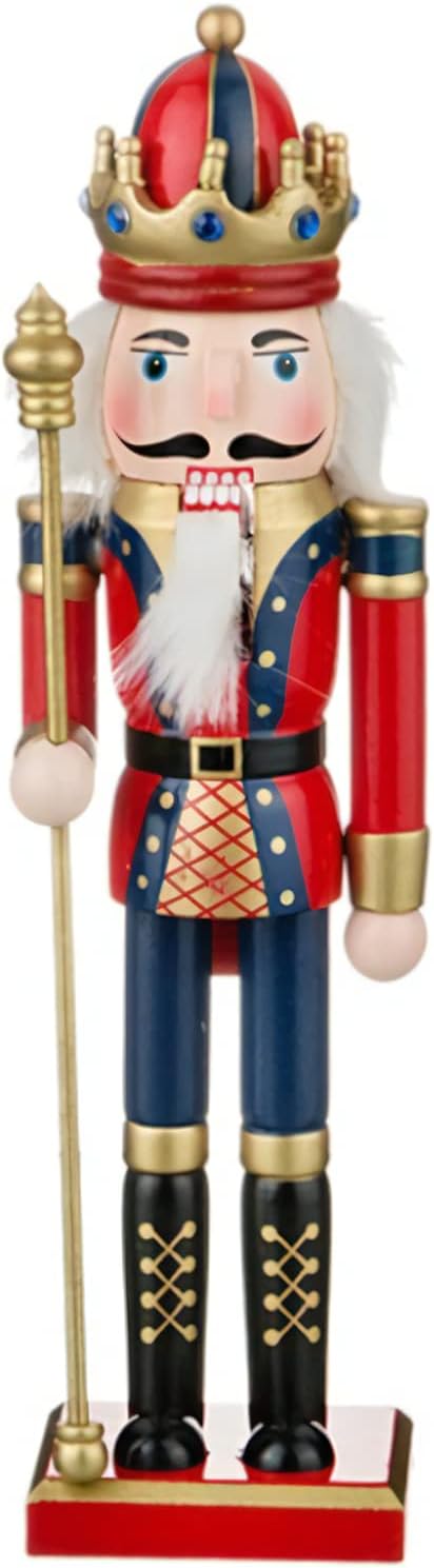 Nutcrackers - O-Toys Wooden Nutcracker Ornaments Christmas Decoration Figures Puppet Home Decor (12 Inch, Scepter)
