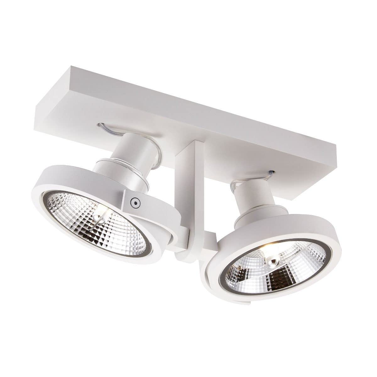 Zumaline Master Twin Ceiling Spotlight, White, 2X GU10/ES111
