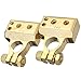 Audew 2 Pcs 4/8 Awg Positive Negative Battery Terminal Platinum Gold Auto Car