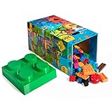 Smart Builder 200 Piece All In One Box Deluxe Tower Set - Over 40 Different Shapes - Includes A Special Sorting Lid - Duplo Compatible