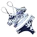 MOOSKINI Women Fashion Floral Printing Bikini Set Two Piece Cross Front Swimwear Swimsuit (L(US Size 6-8), Blue)