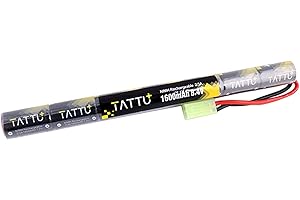 Tattu 8.4V NiMH Airsoft Battery,1600mAh Butterfly Nunchuck Stick Battery with TMY Connector for Airsoft Gun