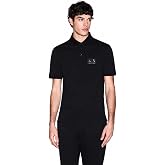 Armani Exchange Black and Gold Polo Shirt