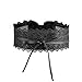 Women's Bowknot Lace Waist Belt Self Tie Wrap Corset Waist Band Boho Belt Black One Size