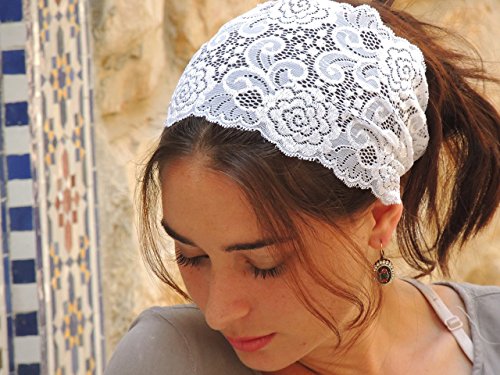 white lace headband