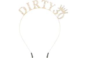 Atoden 30th Birthday Decorations for Her Dirty 30 Birthday Headband Tiara Queen Crown 30th Birthday Gifts