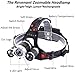 The Revenant Super Bright LED Headlamp Headlight 5000 Lumens 4 Modes 3 CREE XM-L T6 Zooomable Waterproof, Rechargeable Battery & Charger