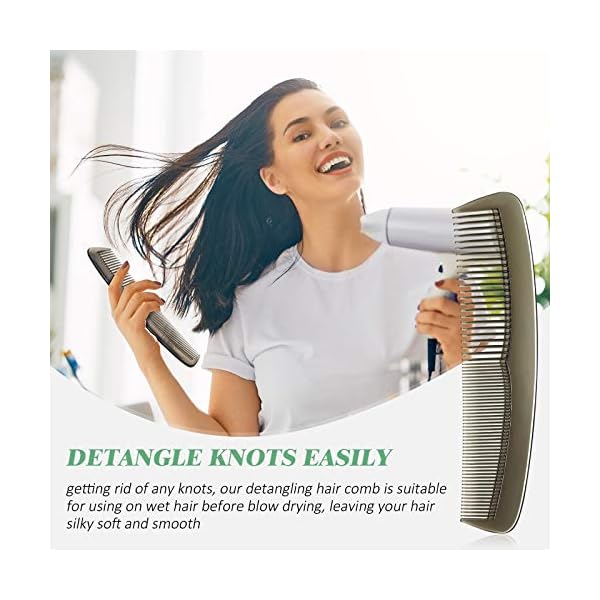 Hair-Comb-Cutting-Comb-Hairdressing-Comb-Fine-Tooth-Hair-Comb-Plastic-Barber-Comb-with-Standard-and-Fine-Tooth-Styling-Combs-for-Men-Women-Home-Salon-Hair-Styling-Grooming Fine Tooth Comb Hairdressing Hair Comb Beard Fine Comb Cutting Comb Facial Hair Comb Plastic Barber Comb with Standard…