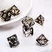 EBOOT Polyhedral 7-Die Dice Set for Dungeons and Dragons with Black Pouch (Transparent Black)