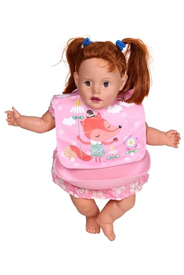 Baby appron Baby bib with Attachable Bowl Food Safety appron for Baby boy Baby Girl Perfect for Lunch bib with Cartoon Prints Quick Dry and Washable