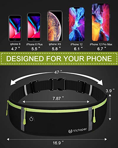 Running riem taille Pack- regendichte telefoon houder voor trainingen, reizen & meer–Running Pouch met Reflecterende… - Image 3